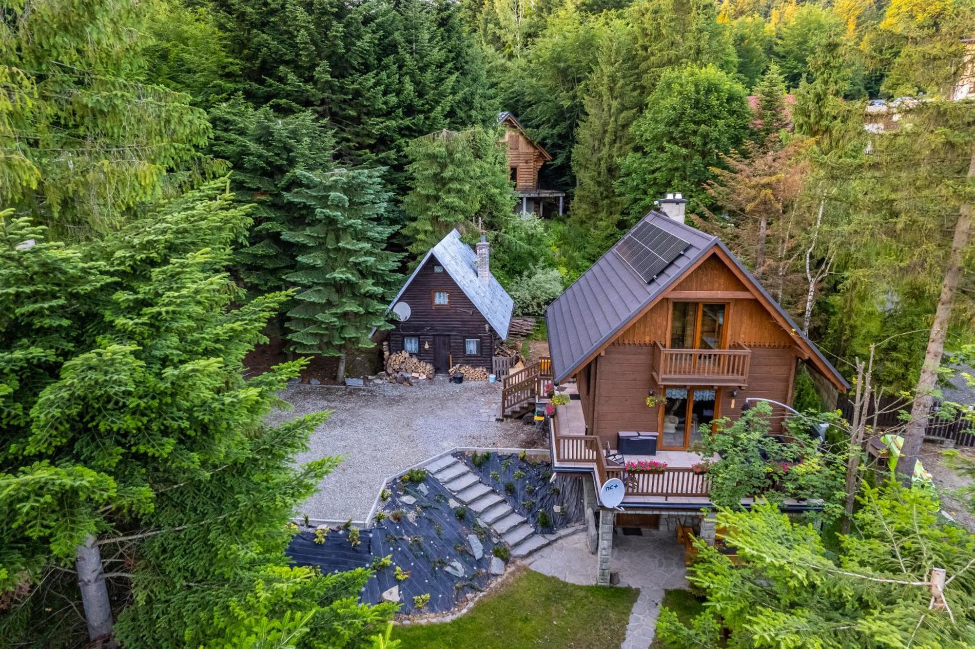 Domki Brenna Lesnica Chatka Ze Spa Exterior photo